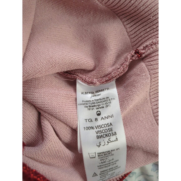 Alberta Ferreti Girls Metallic Yesterday Crewneck Sweater - Picture 4 of 7